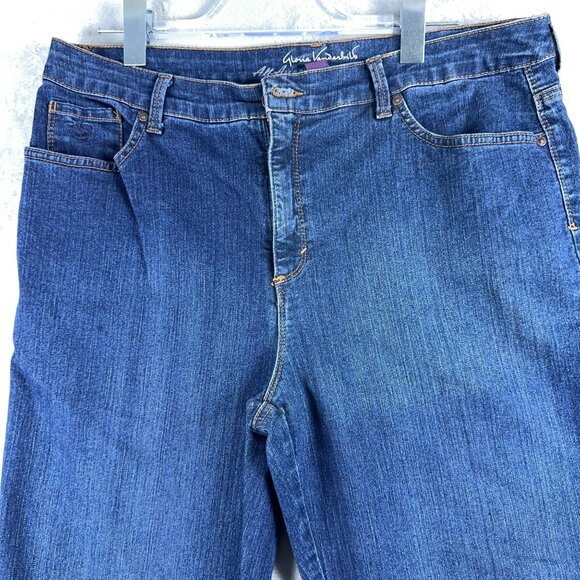 Gloria Vanderbilt Amanda 2.0 Straight Jeans All Around Slimming Womens Blue 14 - Picture 3 of 11